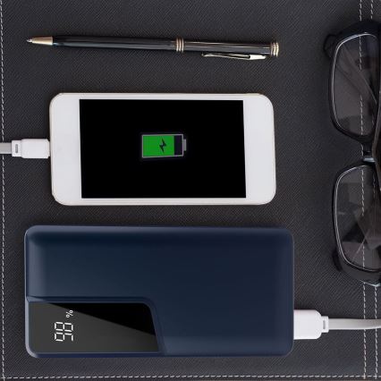 Power Bank з дисплеєм 10000mAh/3,7V синя