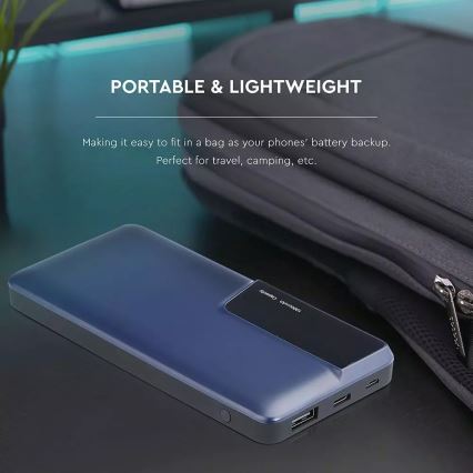 Power Bank з дисплеєм 10000mAh/3,7V синя