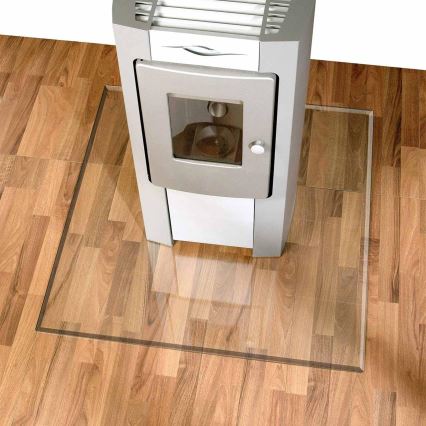 Предтопочный лист из стекла 800x800x8 мм квадрат