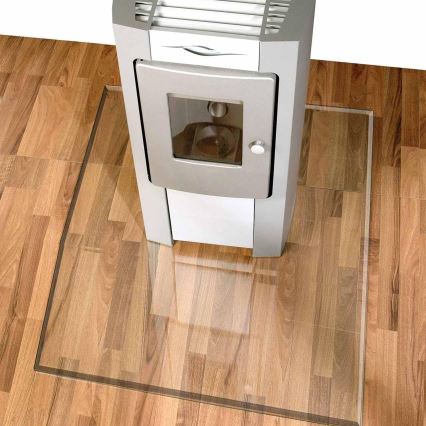 Предтопочный лист из стекла 900x750x8 мм прямоугольник