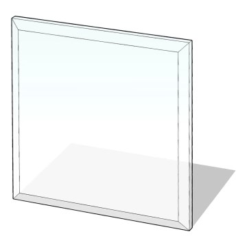 Предтопочный лист из стекла 800x800x8 мм квадрат