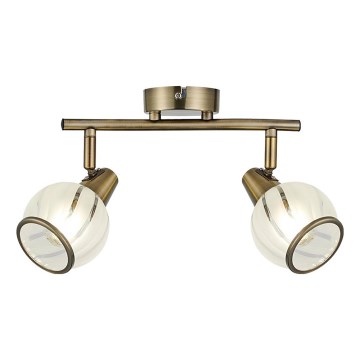 Prezent 14104 - Точковий світильник SIENTO 2xE14/40W/230V латунь