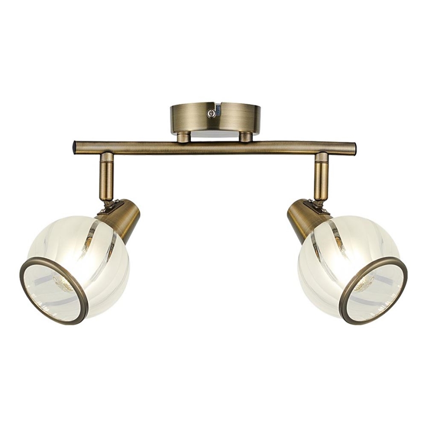 Prezent 14104 - Точковий світильник SIENTO 2xE14/40W/230V латунь