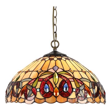 Prezent 1704 - Люстра на ланцюгу TIFFANY 2xE27/60W/230V