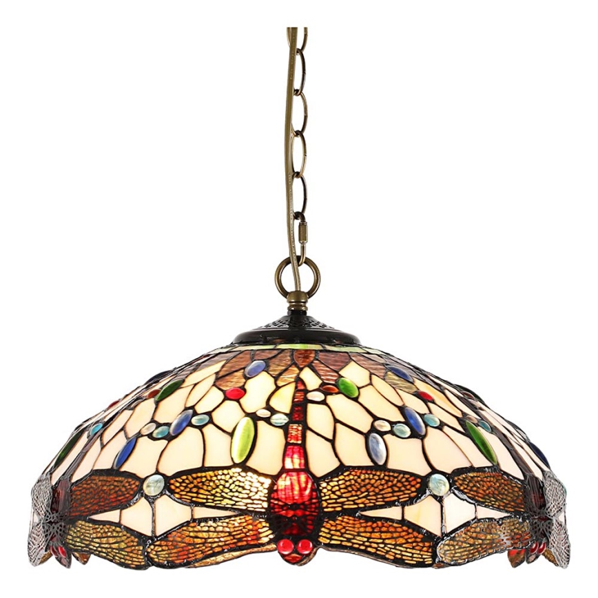 Prezent 1708 - Люстра на цепи TIFFANY 2xE27/60W/230V