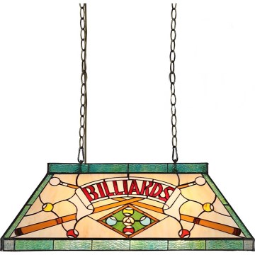 Prezent 1715 - Подвесная люстра на цепи TIFFANY BILLIARD 3xE27/60W/230V