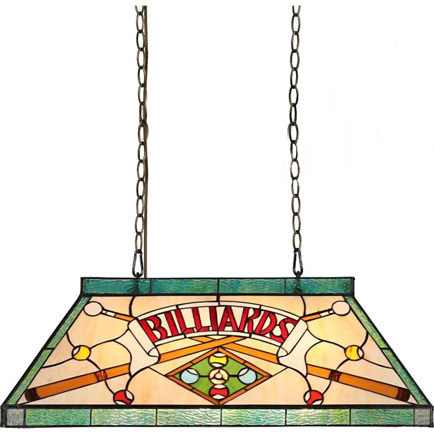 Prezent 1715 - Подвесная люстра на цепи TIFFANY BILLIARD 3xE27/60W/230V