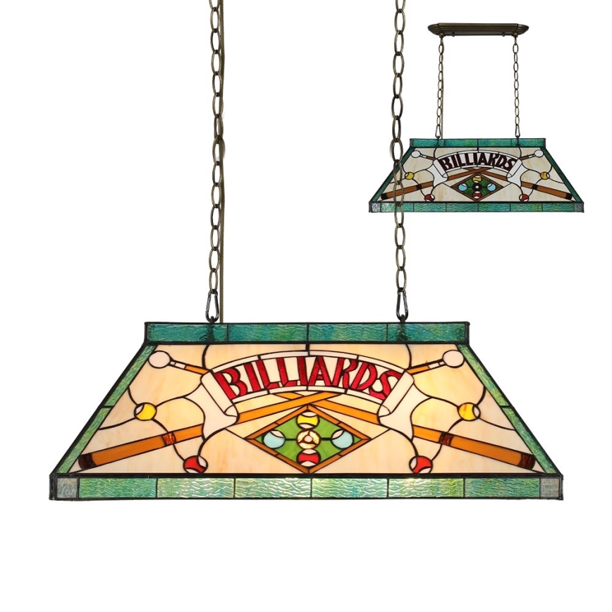 Prezent 1715 - Подвесная люстра на цепи TIFFANY BILLIARD 3xE27/60W/230V