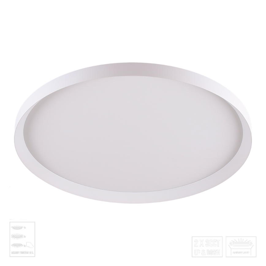 Prezent 17310 - потолочный светильник ADRA, LED 42 Вт/230 В + LED 13 Вт, 3000/4000/6000 К, Ø 48,5 см, белый