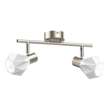 Prezent 27510 - Точечный светильник METIS 2xE14/40W/230V матовый хром