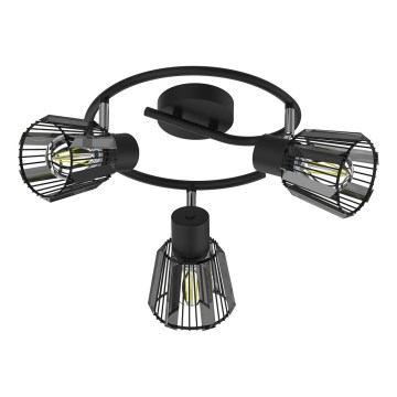 Prezent 27518 - Точковий світильник PONTEO 3xE27/40W/230V чорний