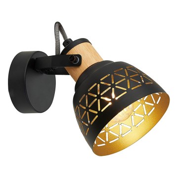 Prezent 27522 - Точковий світильник MESCALA 1xE14/40W/230V чорний/каучук