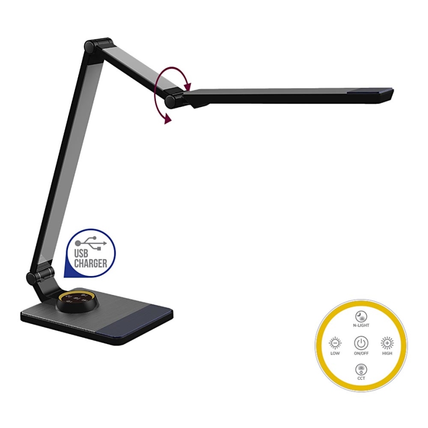 Prezent 31212 - Настільна LED лампа з регулюванням яскравості AKAN LED/10W/230V