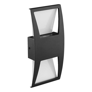 Prezent 31310 - Вуличний світлодіодний настінний світильник OZZ 2xLED/4W/230V IP44 чорний