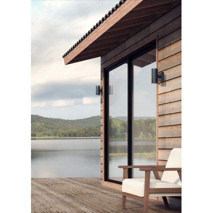 Prezent 39033 - Вуличний настінний світильник RETO 2xGU10/35W/230V IP54