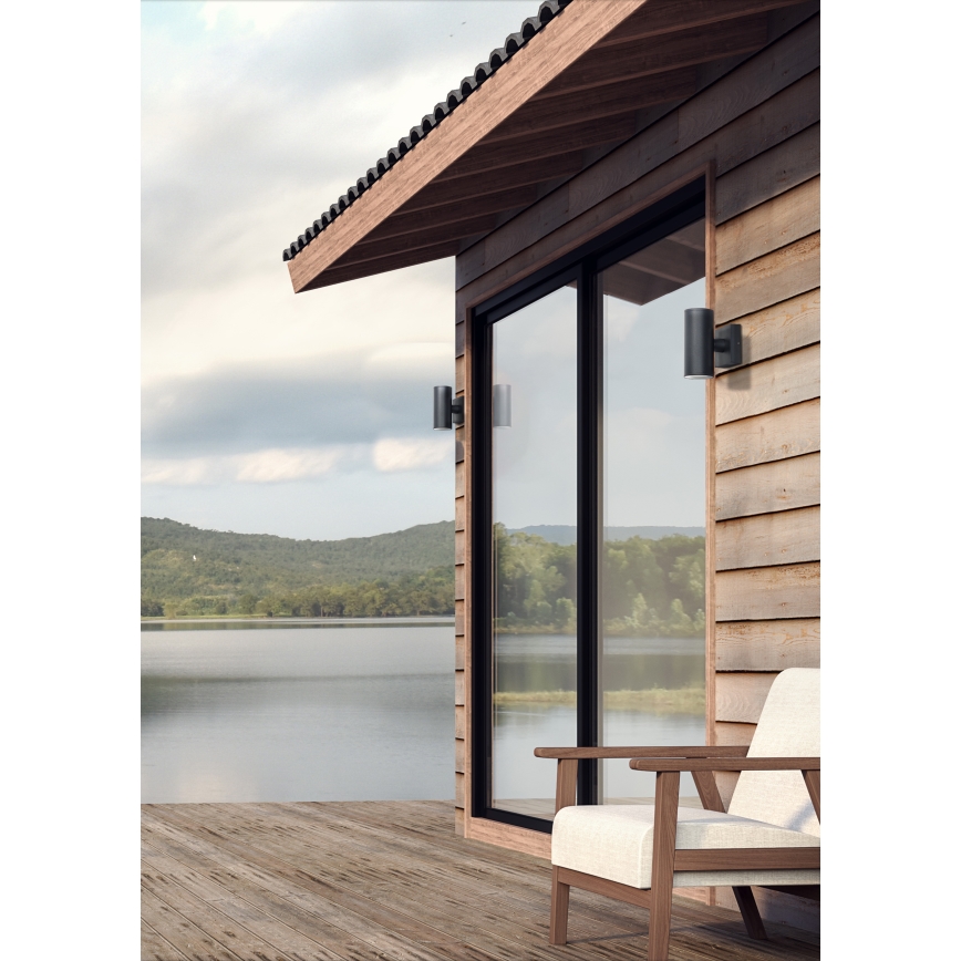 Prezent 39033 - Вуличний настінний світильник RETO 2xGU10/35W/230V IP54