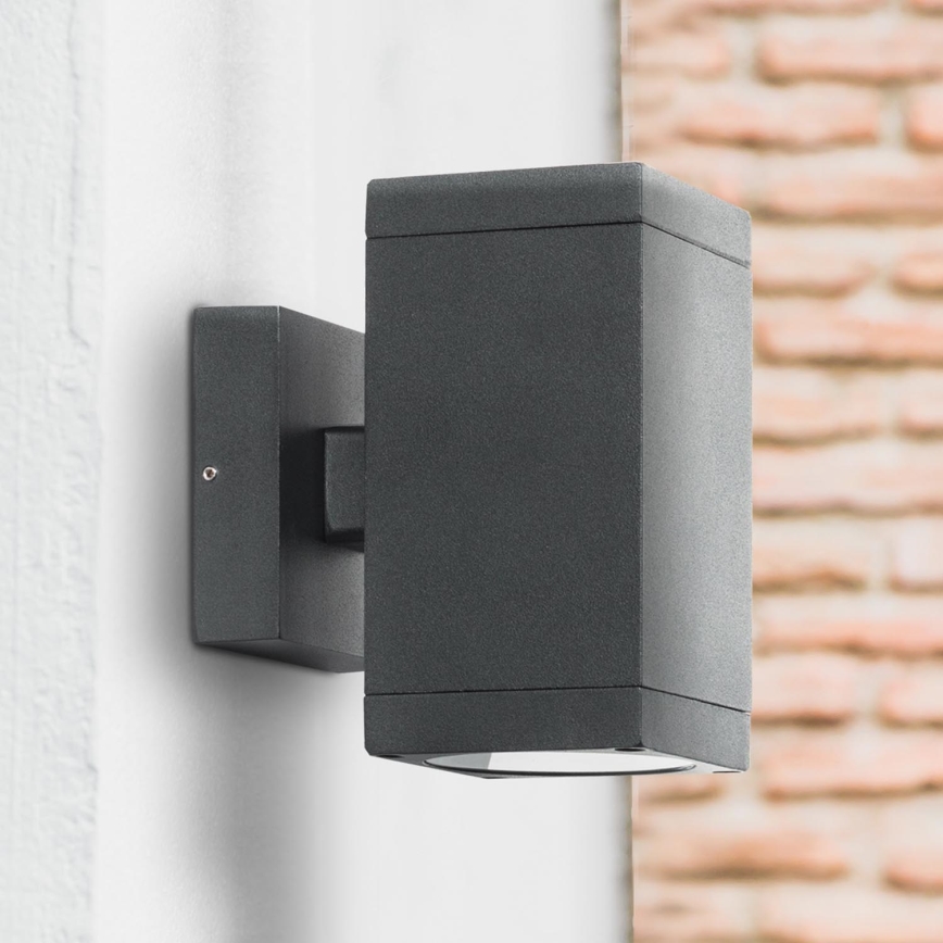 Prezent 39034 - Вуличний настінний світильник RETO SQ 2xGU10/35W/230V IP54