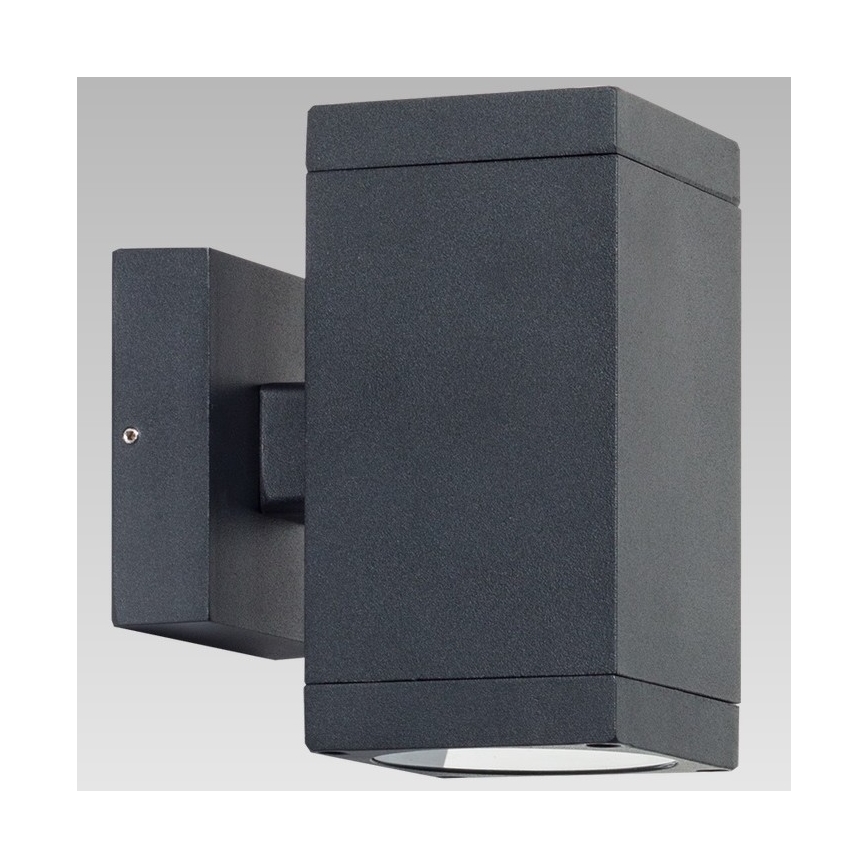 Prezent 39034 - Вуличний настінний світильник RETO SQ 2xGU10/35W/230V IP54