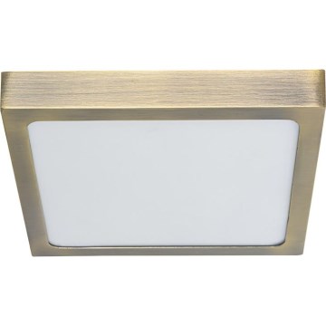 Prezent 49063 - Стельовий LED світильник LENYS LED/15W/230V 4000K 17,5x17,5 см латунь