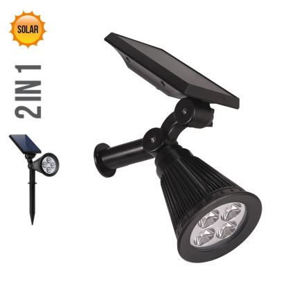 Prezent 65286 - Світлодіодний світильник на сонячній батареї 2в1 LION LED/2W/3,7V IP44 2220 mAh