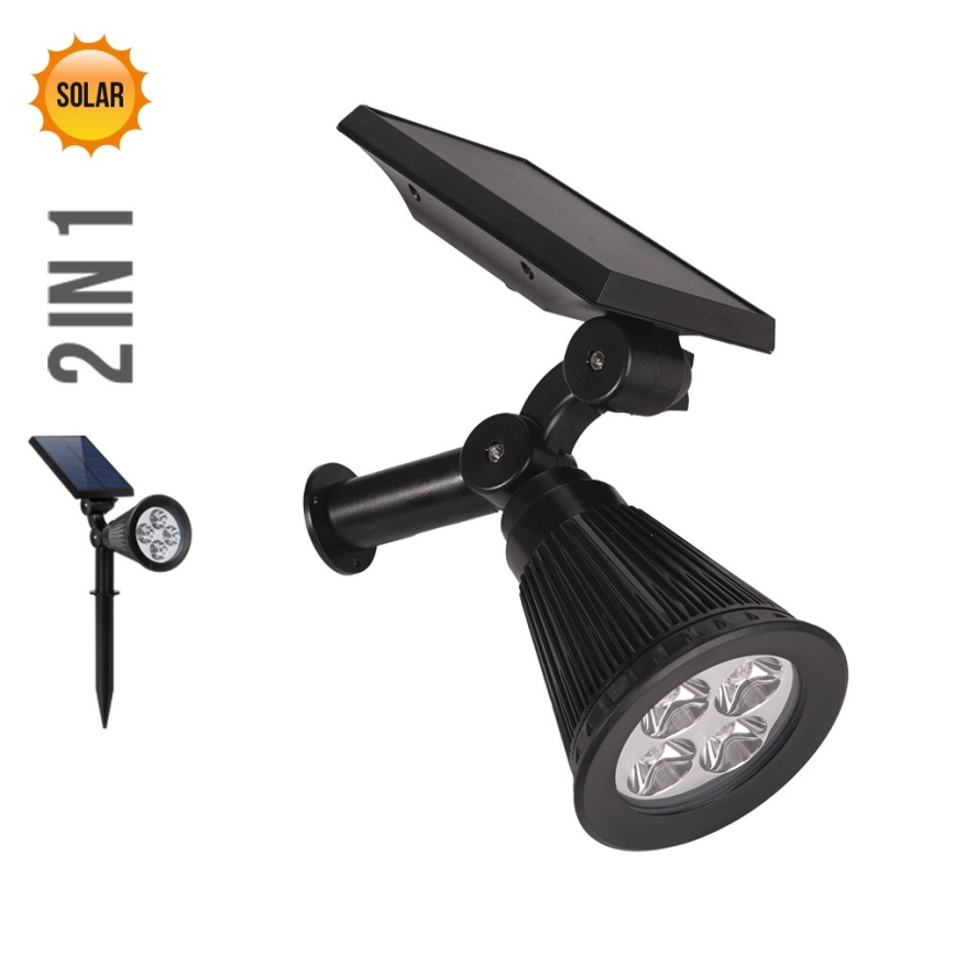 Prezent 65286 - Світлодіодний світильник на сонячній батареї 2в1 LION LED/2W/3,7V IP44 2220 mAh