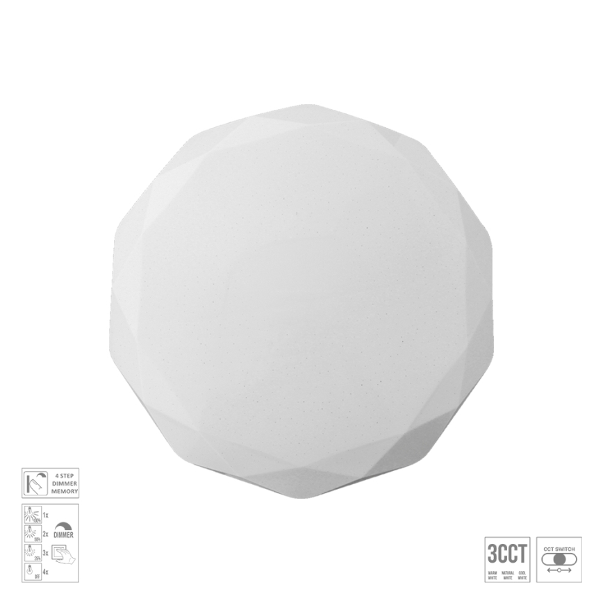 Prezent 71337 - Диммируемый потолочный светильник IRIDIO LED/18 Вт/230 В 3000/4000/6500K Ø 34 см, белый