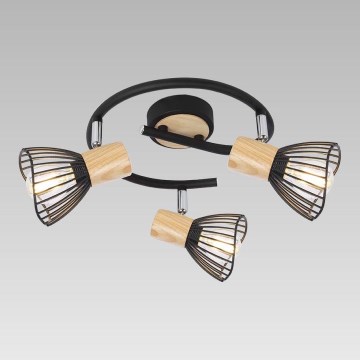 Prezent 75557 - Потолочный точечный светильник PONY 3xE14/25W/230V пепел