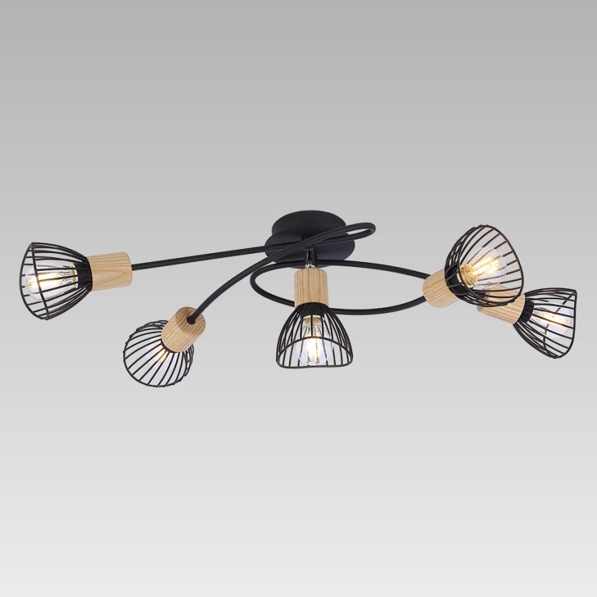 Prezent 75558 - Пристельова люстра PONY 5xE14/25W/230V ясеневий