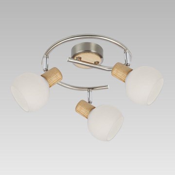 Prezent 75567 - Потолочный точечный светильник TONG 3xE14/25W/230V пепел