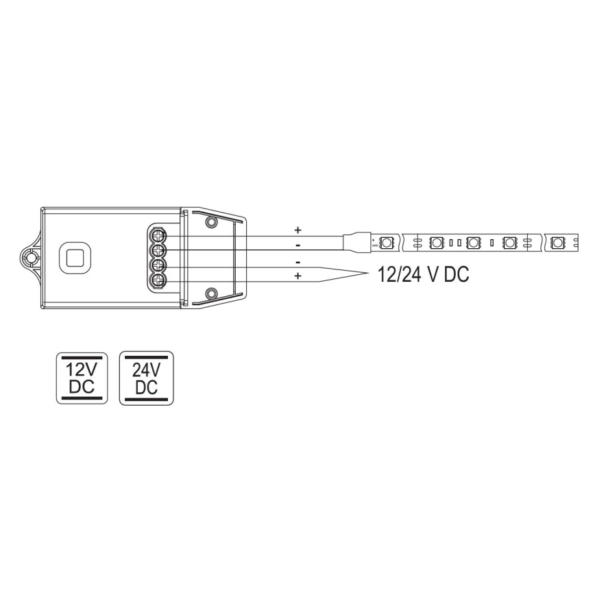 Приймач для кінетичних бездротових вимикачів 12/24 В