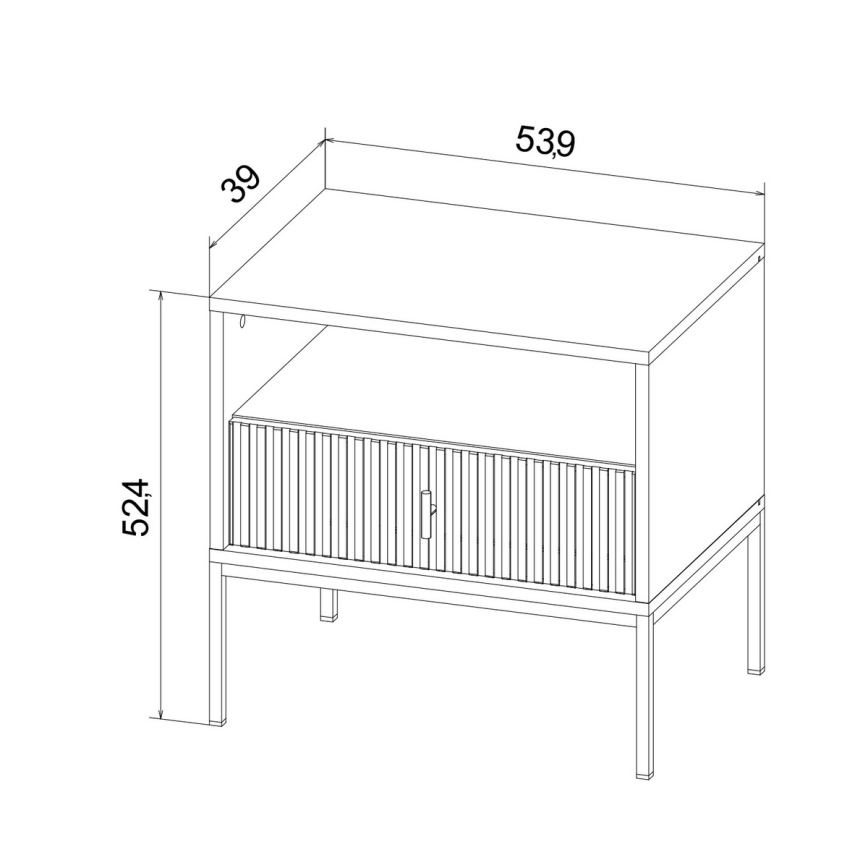 Приліжкова тумба SUE чорна