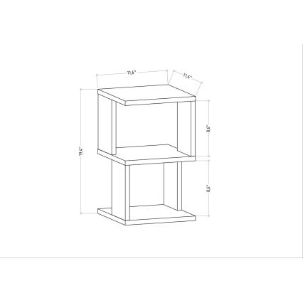 Приліжкова тумбочка CARTER 49,4x29,6 см білий