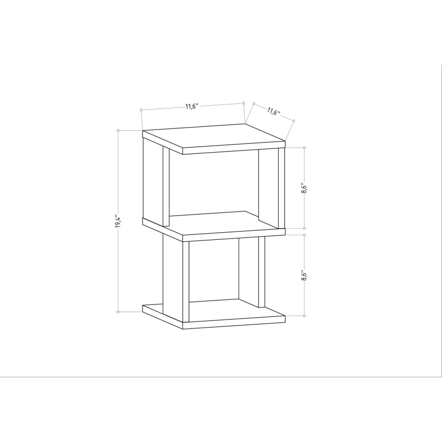 Приліжкова тумбочка CARTER 49,4x29,6 см білий