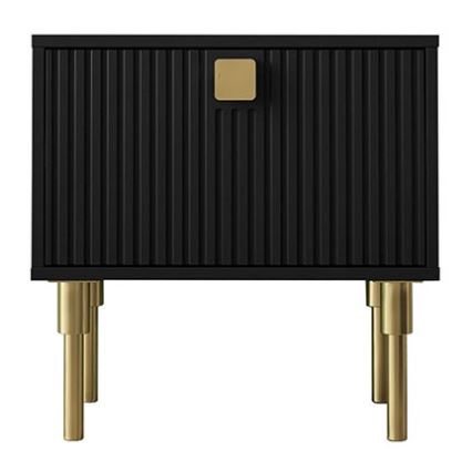 Приліжкова тумбочка DORSET 50x50 см чорний/золотистий