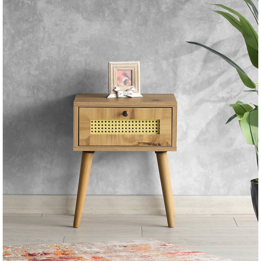 Приліжкова тумбочка EUROMOS 50x40 см коричневий