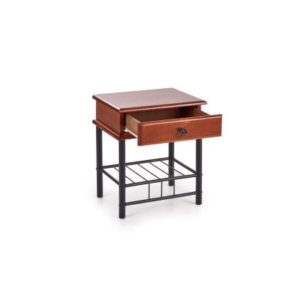 Приліжкова тумбочка FIONA 55x48 см коричневий/чорний