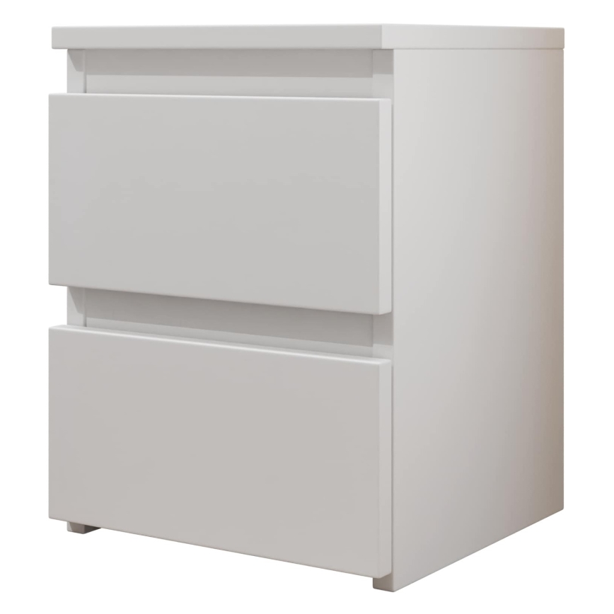 Приліжкова тумбочка MALWA 40x30 см глянцевий білий