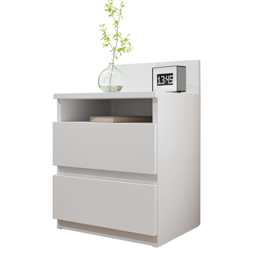 Приліжкова тумбочка MALWA 59x40 см білий