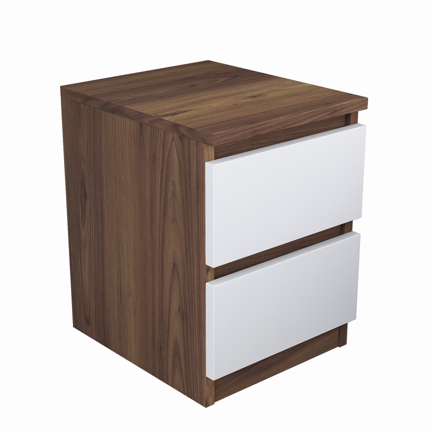 Приліжкова тумбочка WALNUT 46,8x35 см коричневий/білий