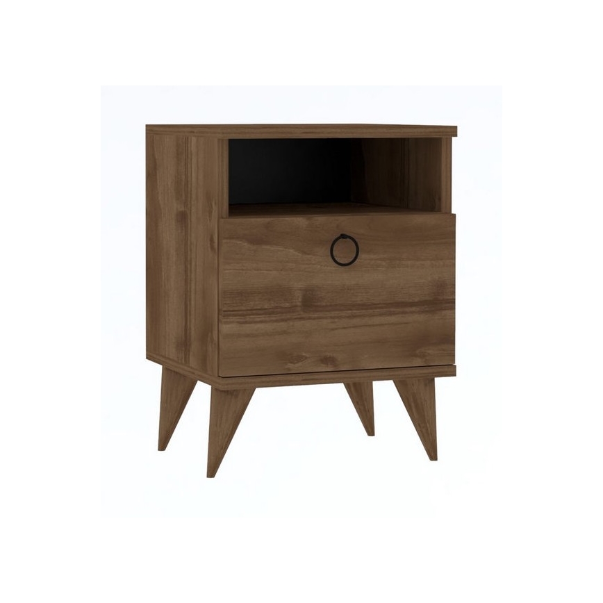 Приліжкова тумбочка BARLO 50x40 см коричневий