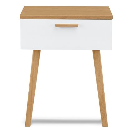 Приліжкова тумбочка FRISK 60x48 см дуб/білий
