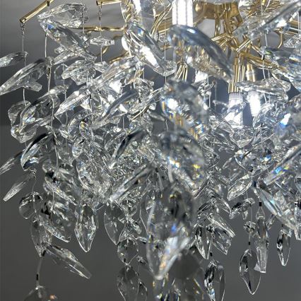 Припотолочная хрустальная люстра 9xG9/40W/230V золотистый