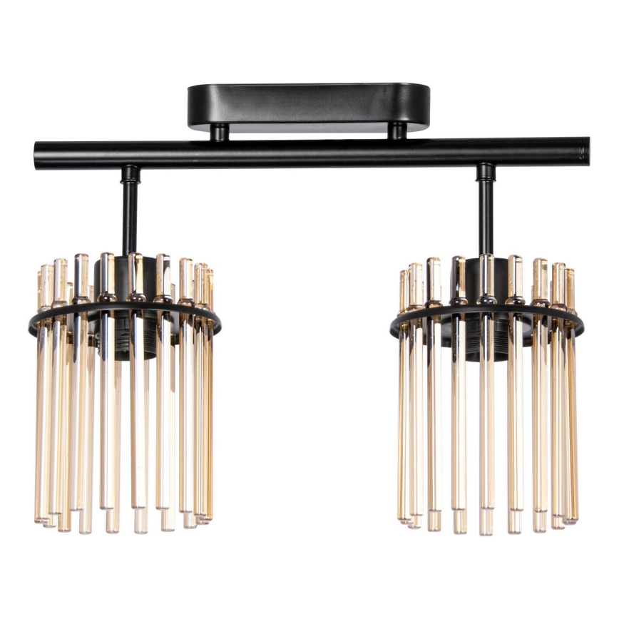 Припотолочная люстра 2xE27/60W/230V черный/дымчатый