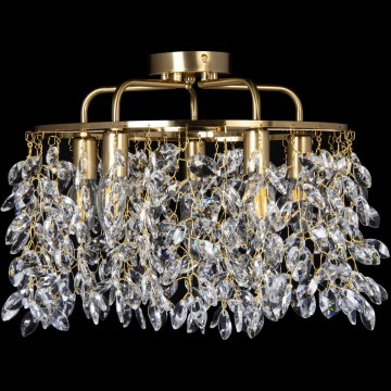 Припотолочная люстра 5xE14/60W/230V диаметр 40 см золотистый