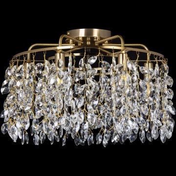 Припотолочная люстра 6xE14/60W/230V диаметр 50 см золотистый