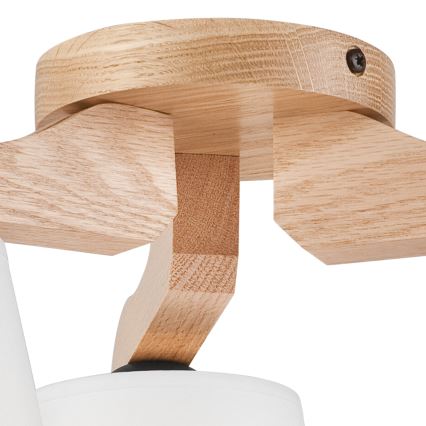 Припотолочная люстра ANDREA 3xE27/60W/230V дуб/белая