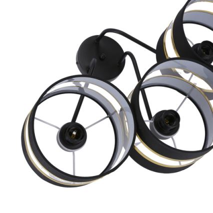 Припотолочная люстра ANDY 3xE27/40W/230V черный/золотистый