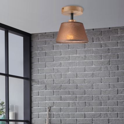 Припотолочная люстра ANTONIO 1xE14/40W/230V коричневый/дуб