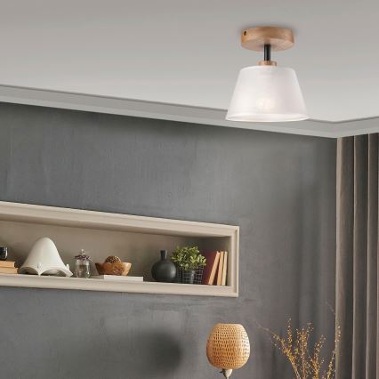 Припотолочная люстра ANTONIO 1xE14/60W/230V белый/дуб