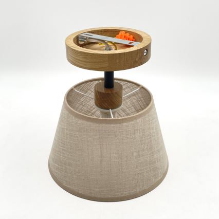 Припотолочная люстра ANTONIO 1xE14/60W/230V бежевый/дуб